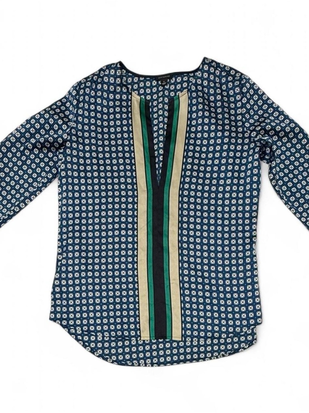 ANN TAYLOR Printed Split Neck Blouse - Picture 2 of 7